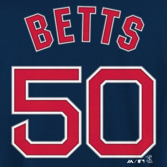 Mookie Betts Boston Red Sox Majestic Youth 2018 World Series Champions T-Shirt - Picture 4 of 4